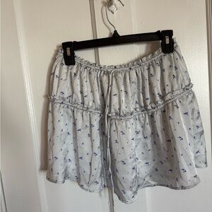 Zara Light Blue Floral Skirt
